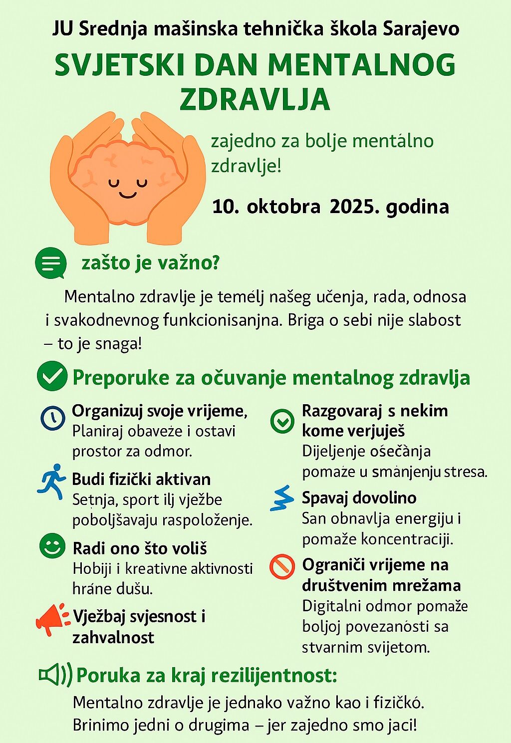 plakat mentalno zdravlje kompjuter